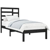 Sengeramme svart heltre 100x200 cm
