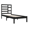 Sengeramme svart heltre 100x200 cm