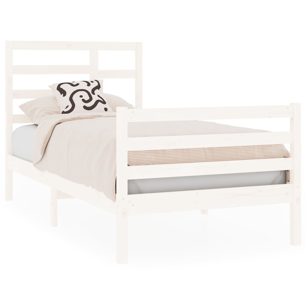 Sengeramme hvit heltre 90x190 cm Single