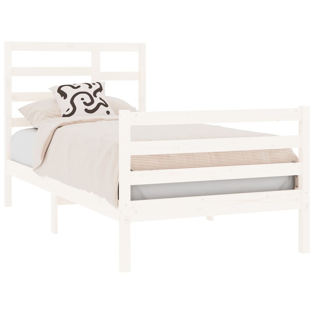 Sengeramme hvit heltre 90x190 cm Single