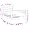Sengeramme hvit heltre 90x190 cm Single