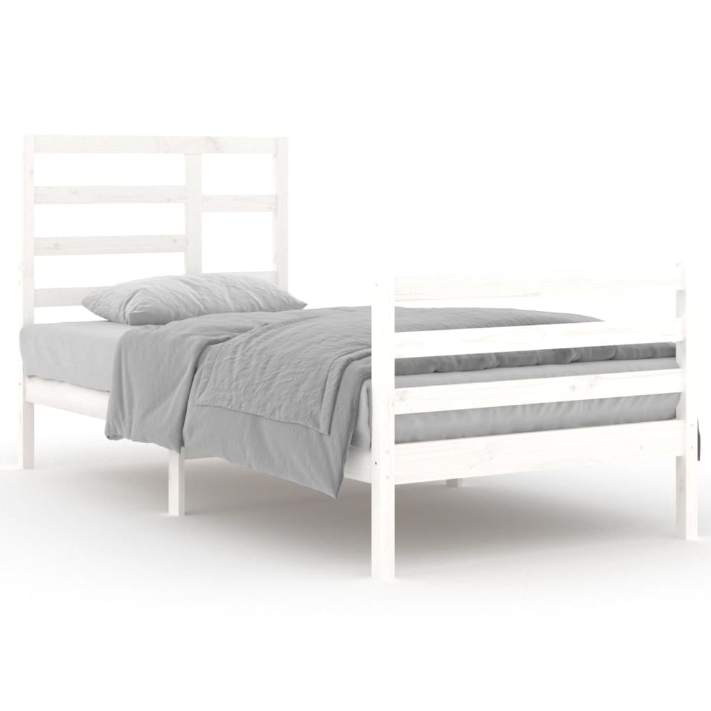 Sengeramme hvit heltre 90x200 cm