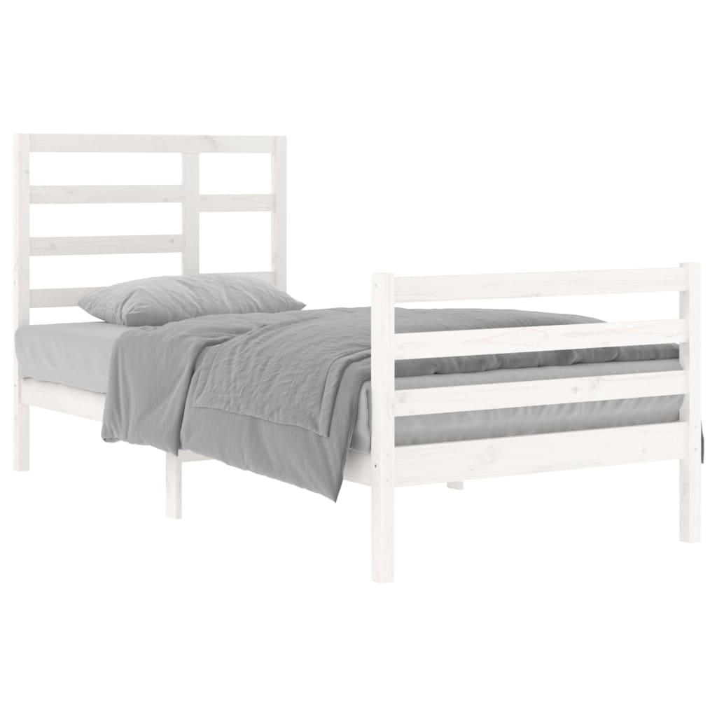 Sengeramme hvit heltre 90x200 cm