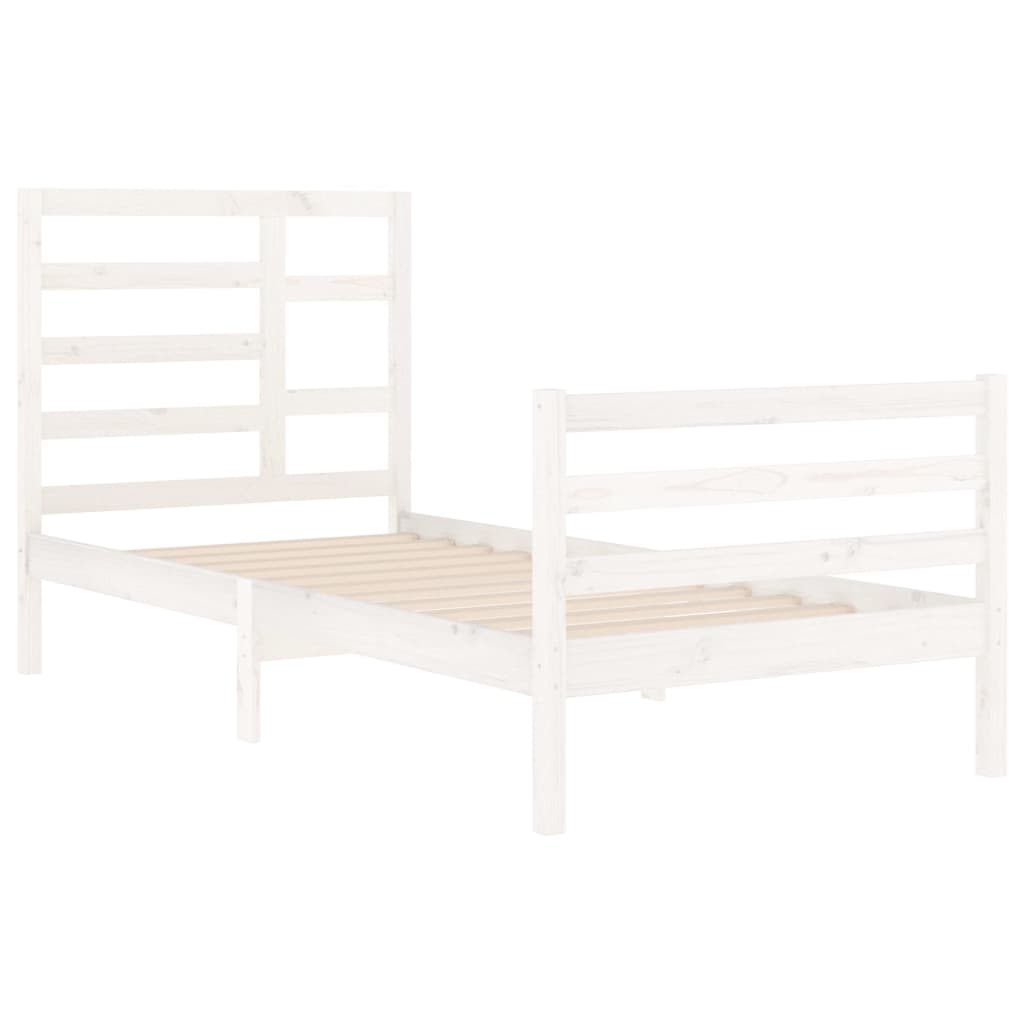 Sengeramme hvit heltre 90x200 cm