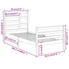Sengeramme hvit heltre 90x200 cm