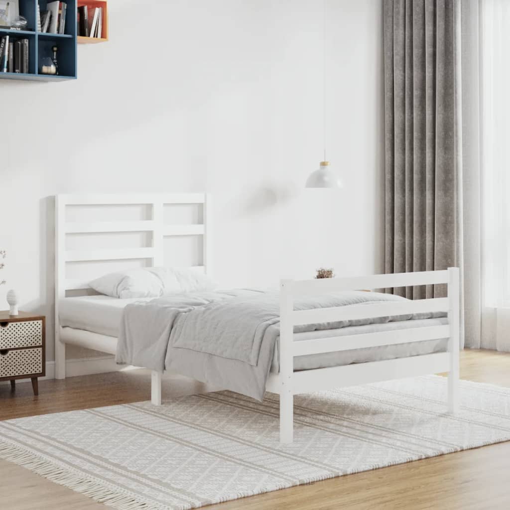 Sengeramme hvit heltre 90x200 cm