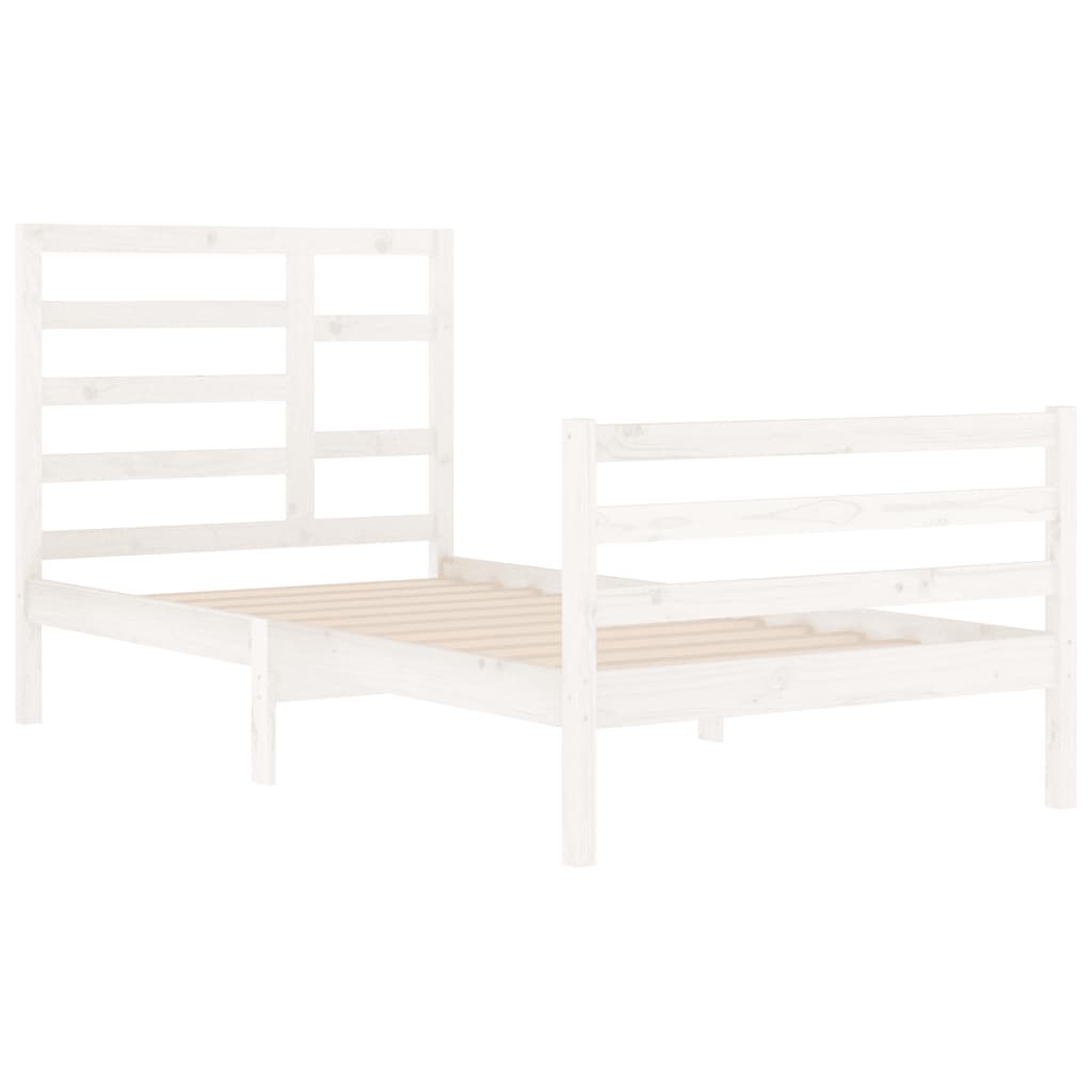 Sengeramme hvit heltre 100x200 cm