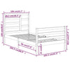 Sengeramme hvit heltre 100x200 cm