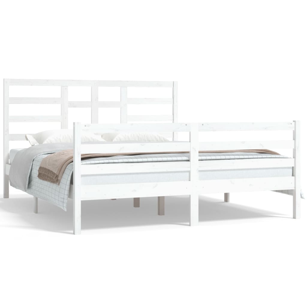 Sengeramme hvit heltre160x200 cm
