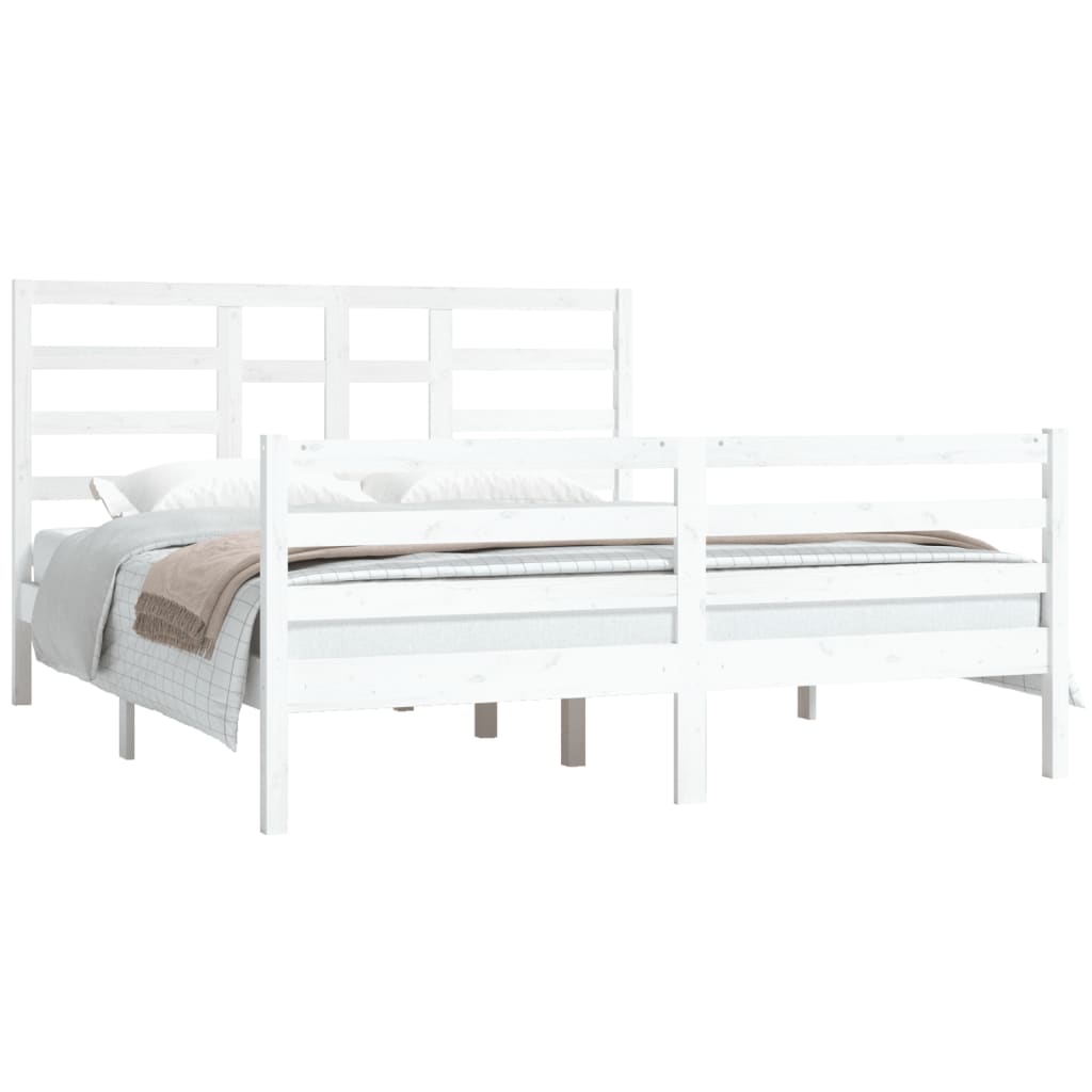 Sengeramme hvit heltre160x200 cm
