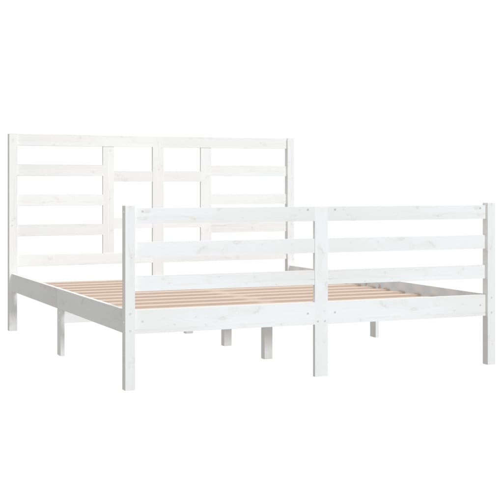 Sengeramme hvit heltre160x200 cm
