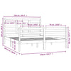 Sengeramme hvit heltre160x200 cm