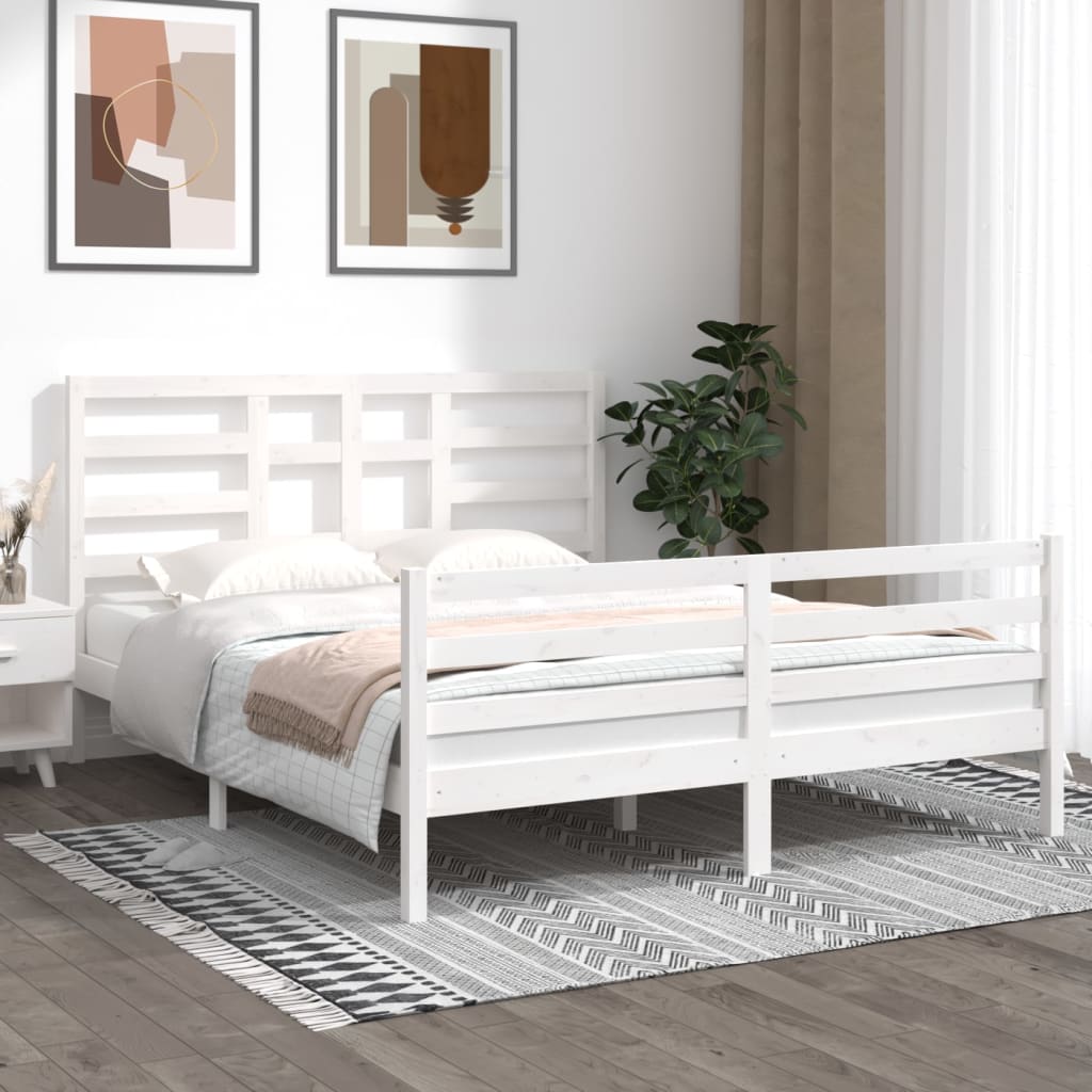 Sengeramme hvit heltre160x200 cm