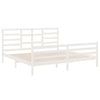 Sengeramme hvit heltre 200x200 cm
