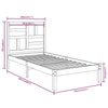 Sengeramme heltre furu 100x200 cm