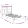 Sengeramme honningbrun heltre 100x200 cm
