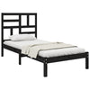 Sengeramme svart heltre 100x200 cm
