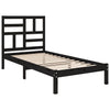 Sengeramme svart heltre 100x200 cm