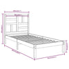 Sengeramme svart heltre 100x200 cm