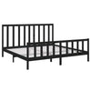 Sengeramme svart heltre furu 200x200 cm