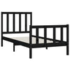 Sengeramme svart heltre 100x200 cm