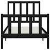 Sengeramme svart heltre 100x200 cm