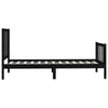 Sengeramme svart heltre 100x200 cm