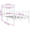 Sengeramme svart heltre 100x200 cm