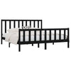 Sengeramme svart heltre 200x200 cm
