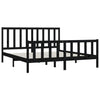 Sengeramme svart heltre 200x200 cm