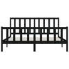 Sengeramme svart heltre 200x200 cm
