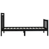 Sengeramme svart heltre furu 100x200 cm