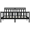 Sengeramme svart heltre furu 200x200 cm