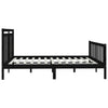 Sengeramme svart heltre furu 200x200 cm