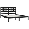 Sengeramme svart heltre furu 200x200 cm