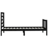Sengeramme svart heltre furu 100x200 cm
