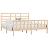 Sengeramme med madrass 200x200 cm heltre furu
