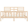 Sengeramme med madrass 200x200 cm heltre furu