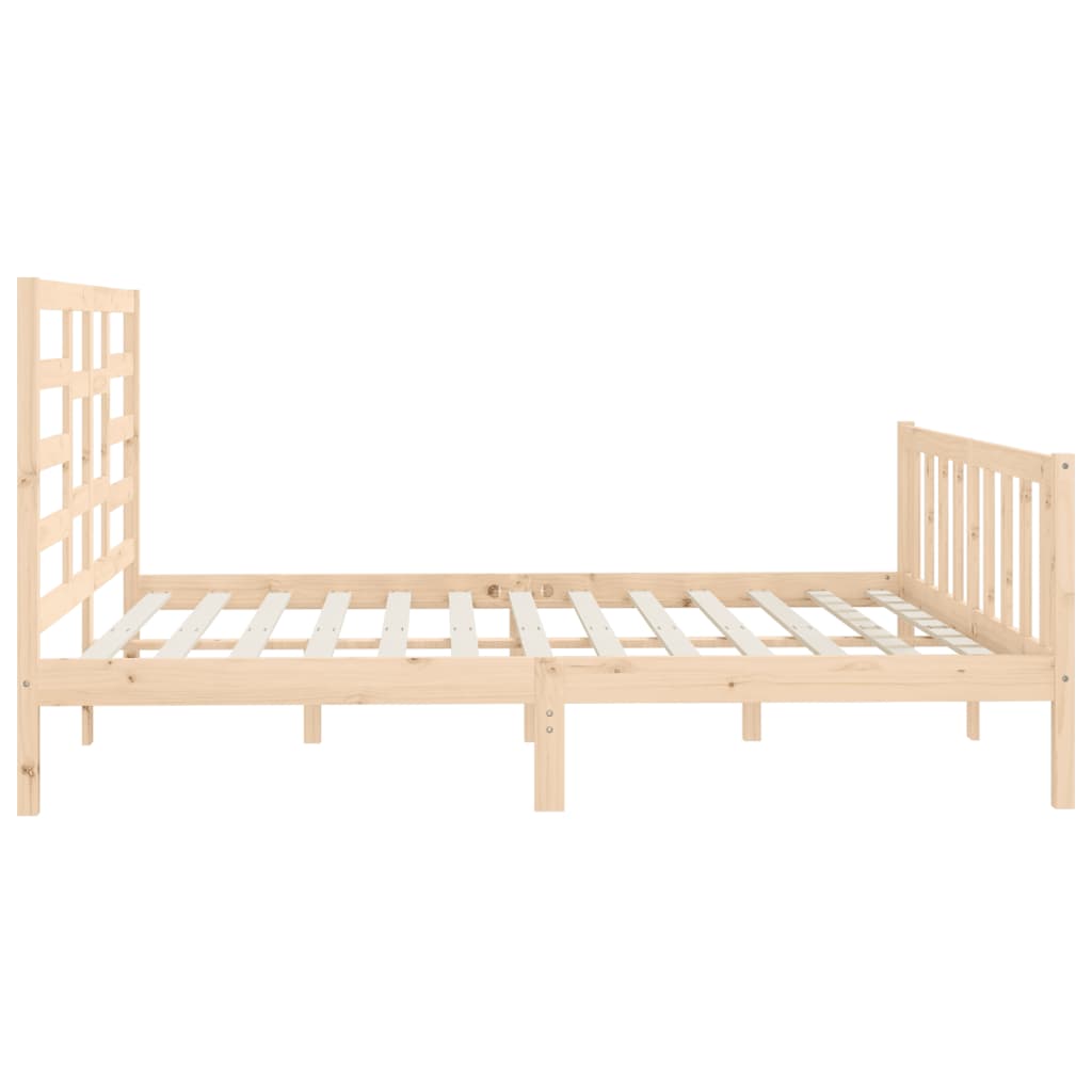 Sengeramme med madrass 200x200 cm heltre furu