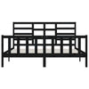 Sengeramme svart heltre furu 200x200 cm