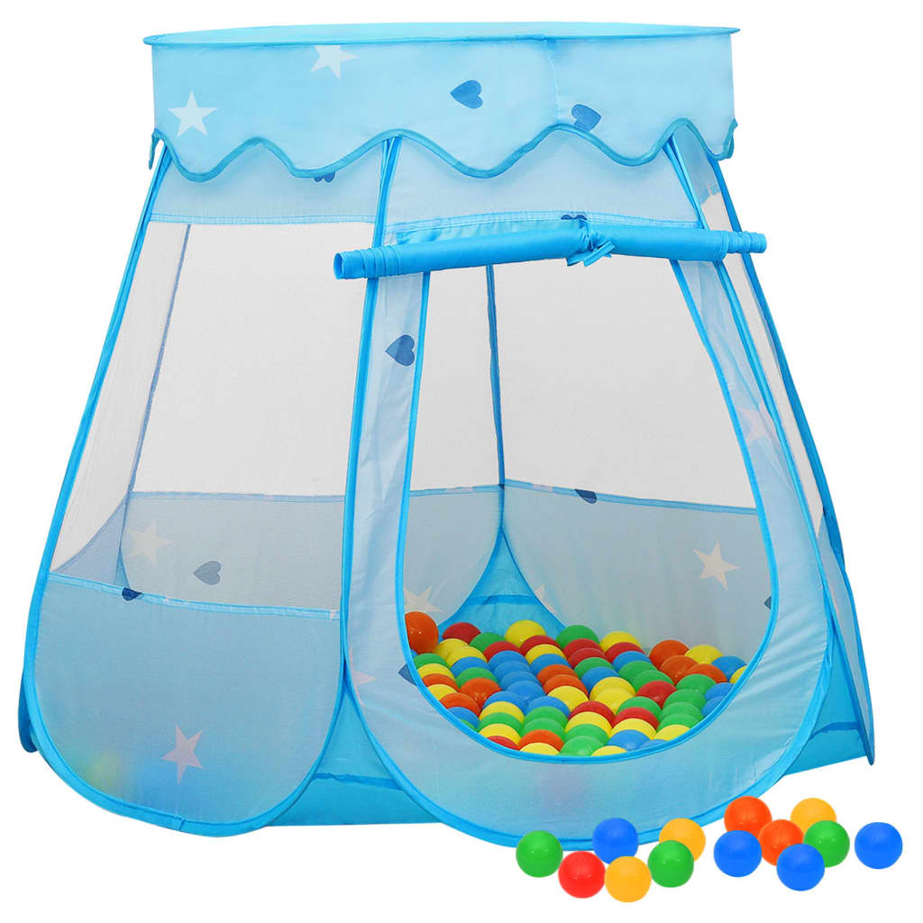 Leketelt med 250 baller blå 102x102x82 cm