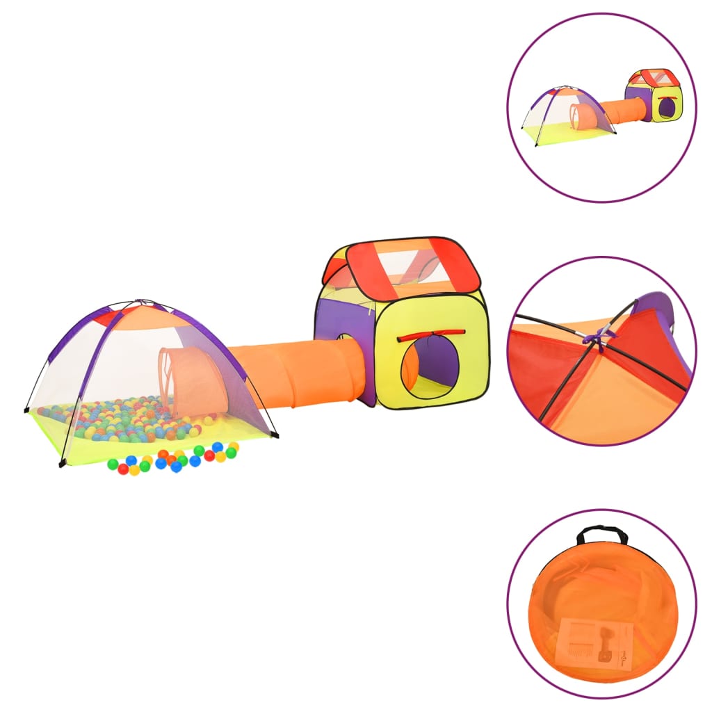 Leketelt for barn med 250 baller flerfarget 338x123x111 cm