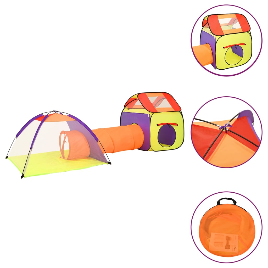 Leketelt for barn med 250 baller flerfarget 338x123x111 cm