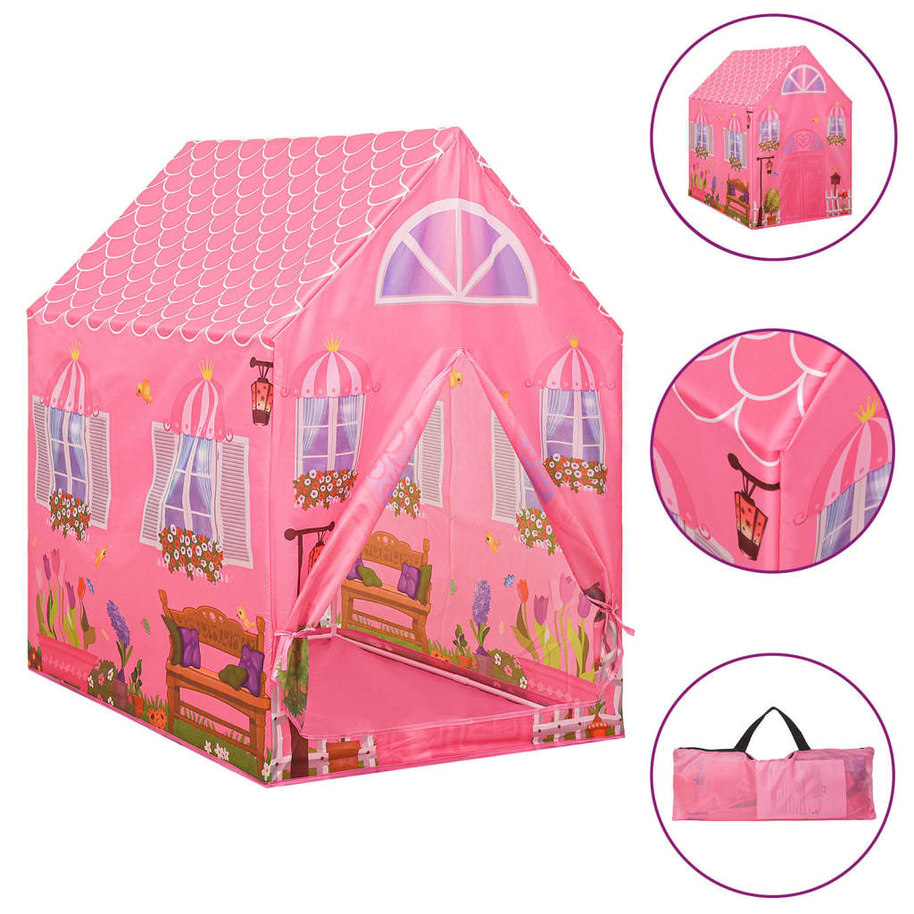Leketelt med 250 baller rosa 69x94x104 cm