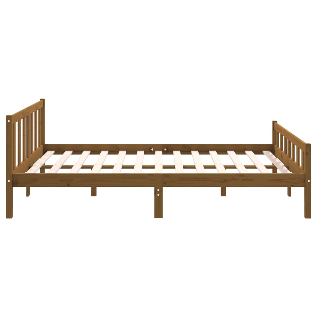 Sengeramme honningbrun heltre 120x200 cm