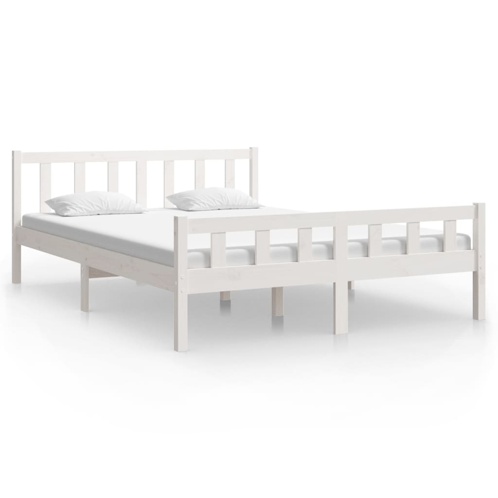 Sengeramme hvit heltre 150x200 cm King Size