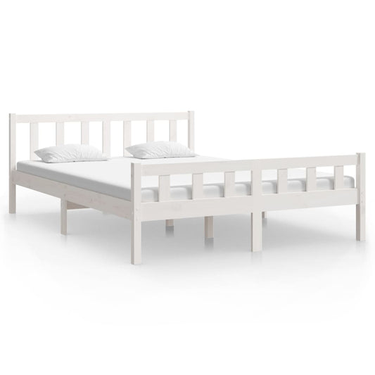 Sengeramme hvit heltre 150x200 cm King Size