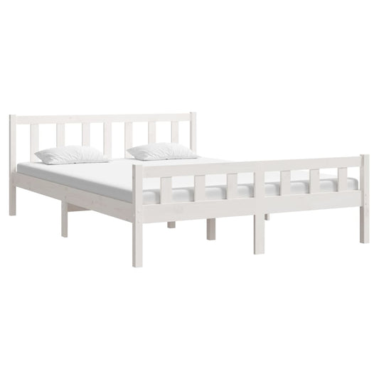 Sengeramme hvit heltre 150x200 cm King Size