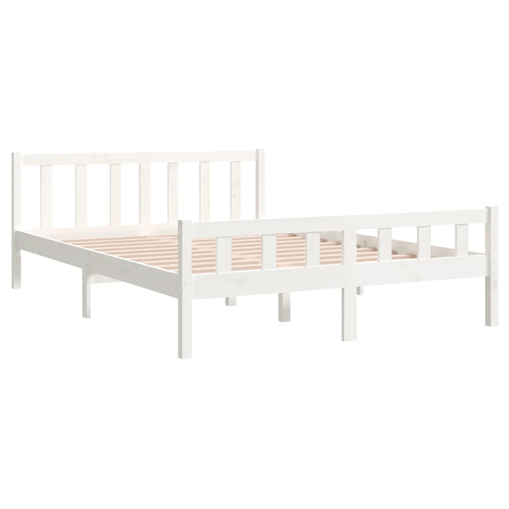 Sengeramme hvit heltre 150x200 cm King Size
