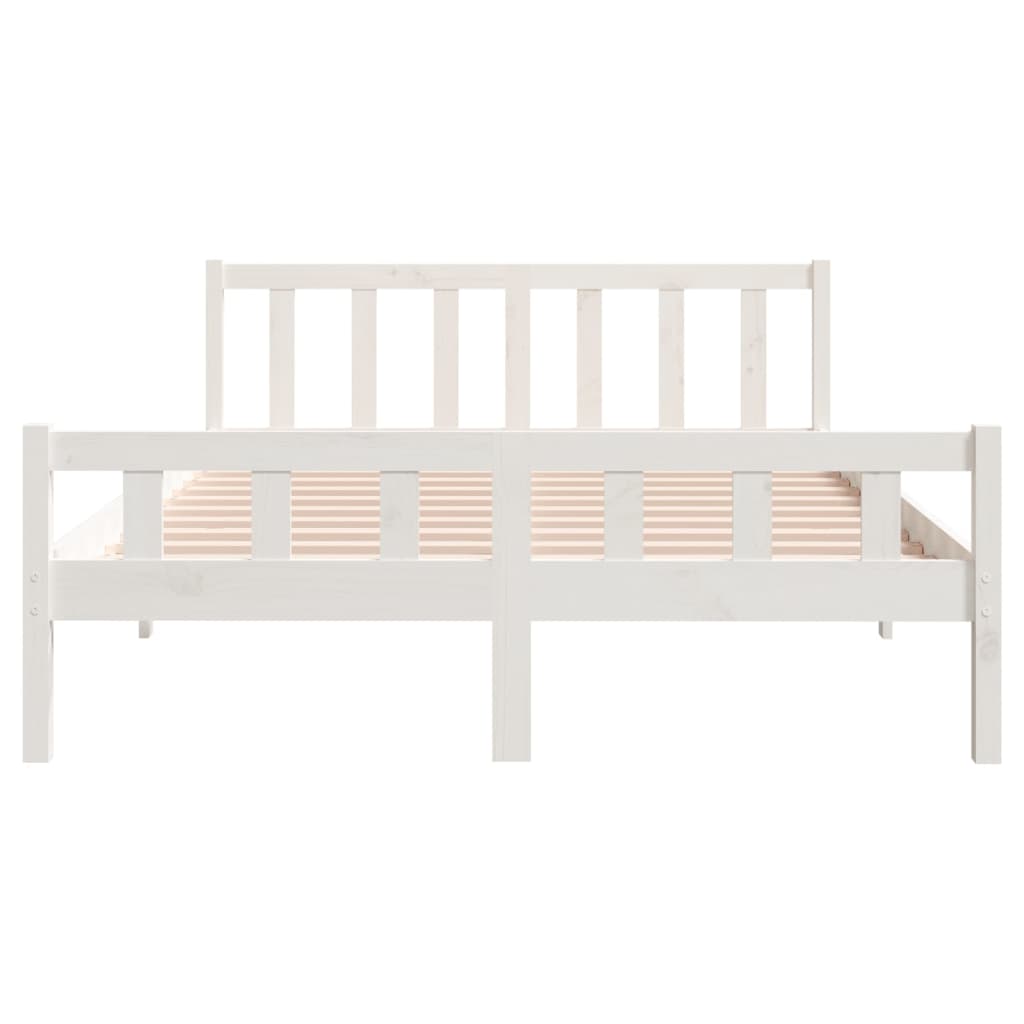Sengeramme hvit heltre 150x200 cm King Size